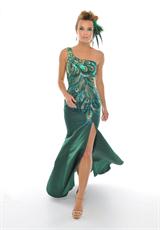 2012 Precious Formals Prom Dresses L20857.  Available in Black/Multi, Emerald/Multi, Fuchsia/Multi, Turquoise/Multi